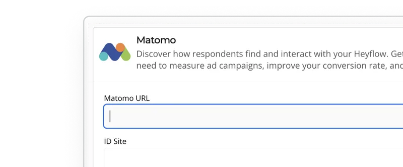 Heyflow screenshot - Matomo integration