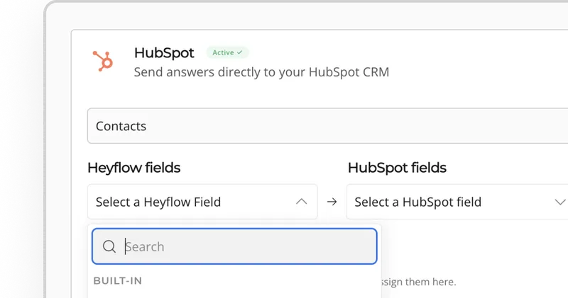 Heyflow screenshot - CRM integrations