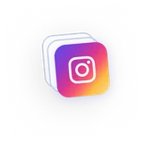 Instagram-Logo gestapelt