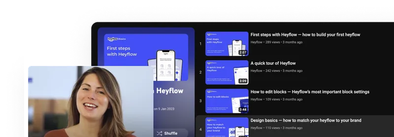 Heyflow-Screenshot – Lernkurve